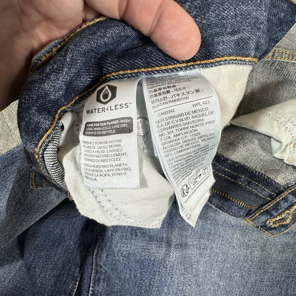 Levis Baggy Dad Jeans Womens 27 (Fits 29x30) Blue Denim Straight Barrel Loose - Picture 12 of 16